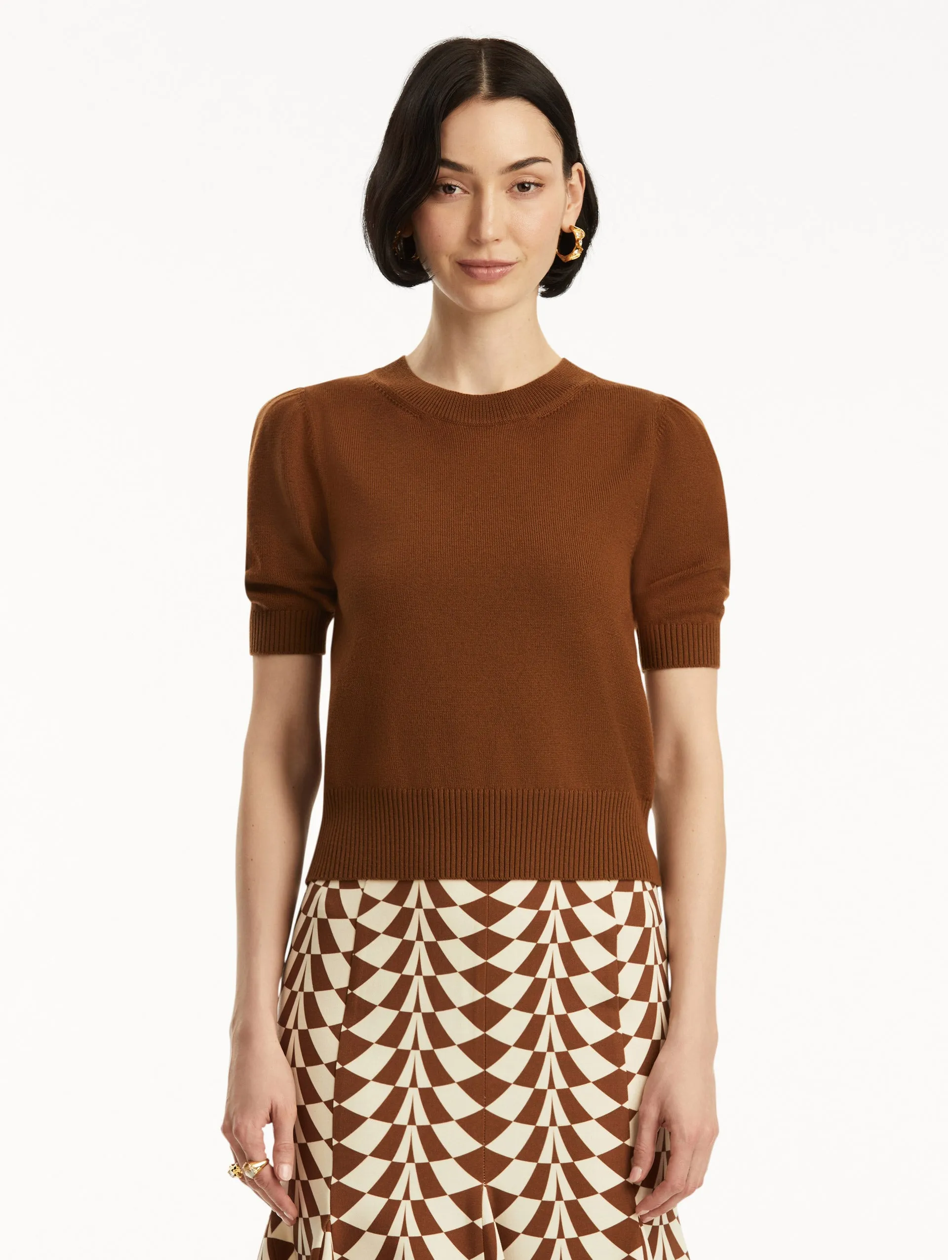 Short Sleeve Wool Pullover