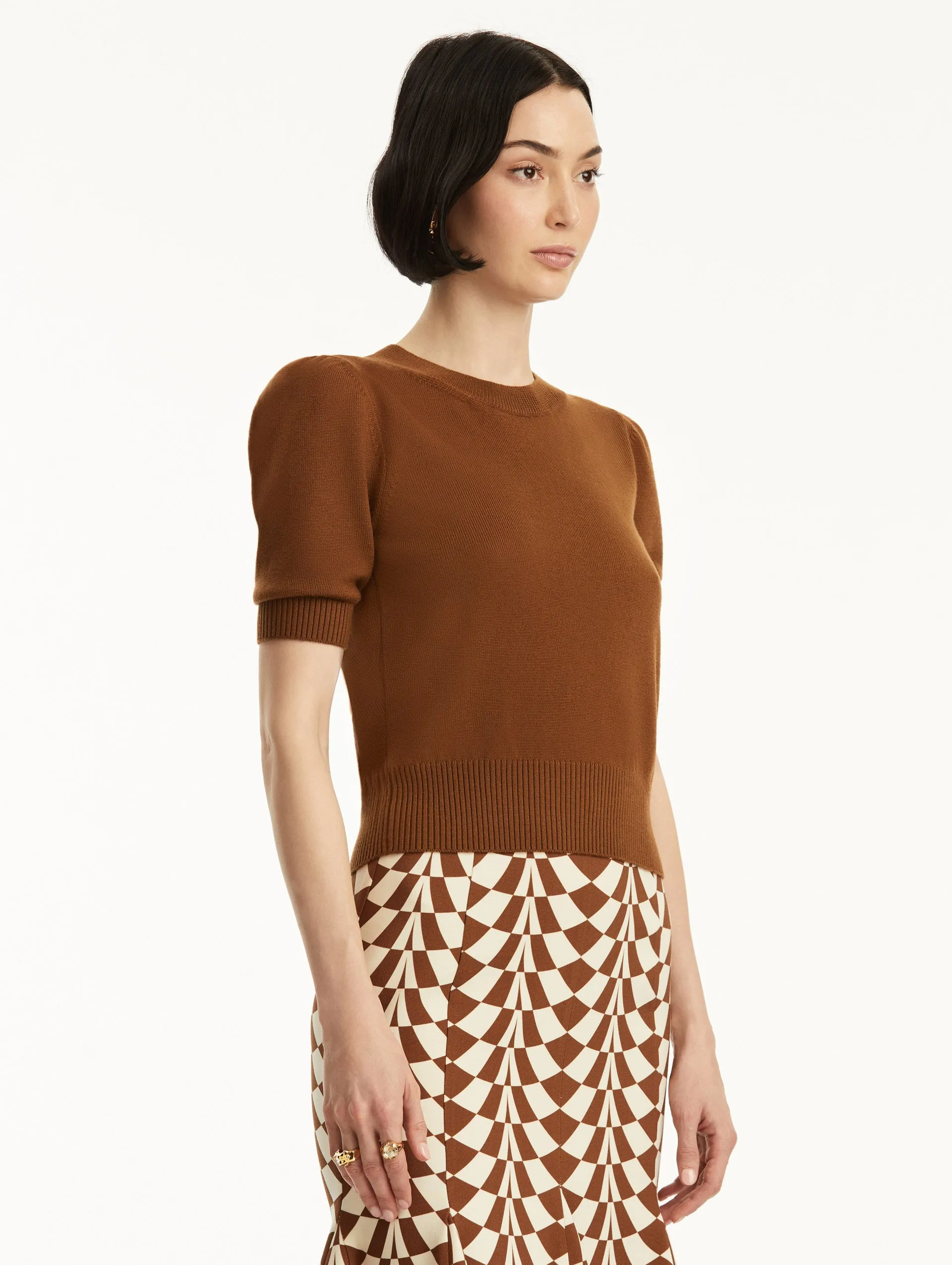 Short Sleeve Wool Pullover