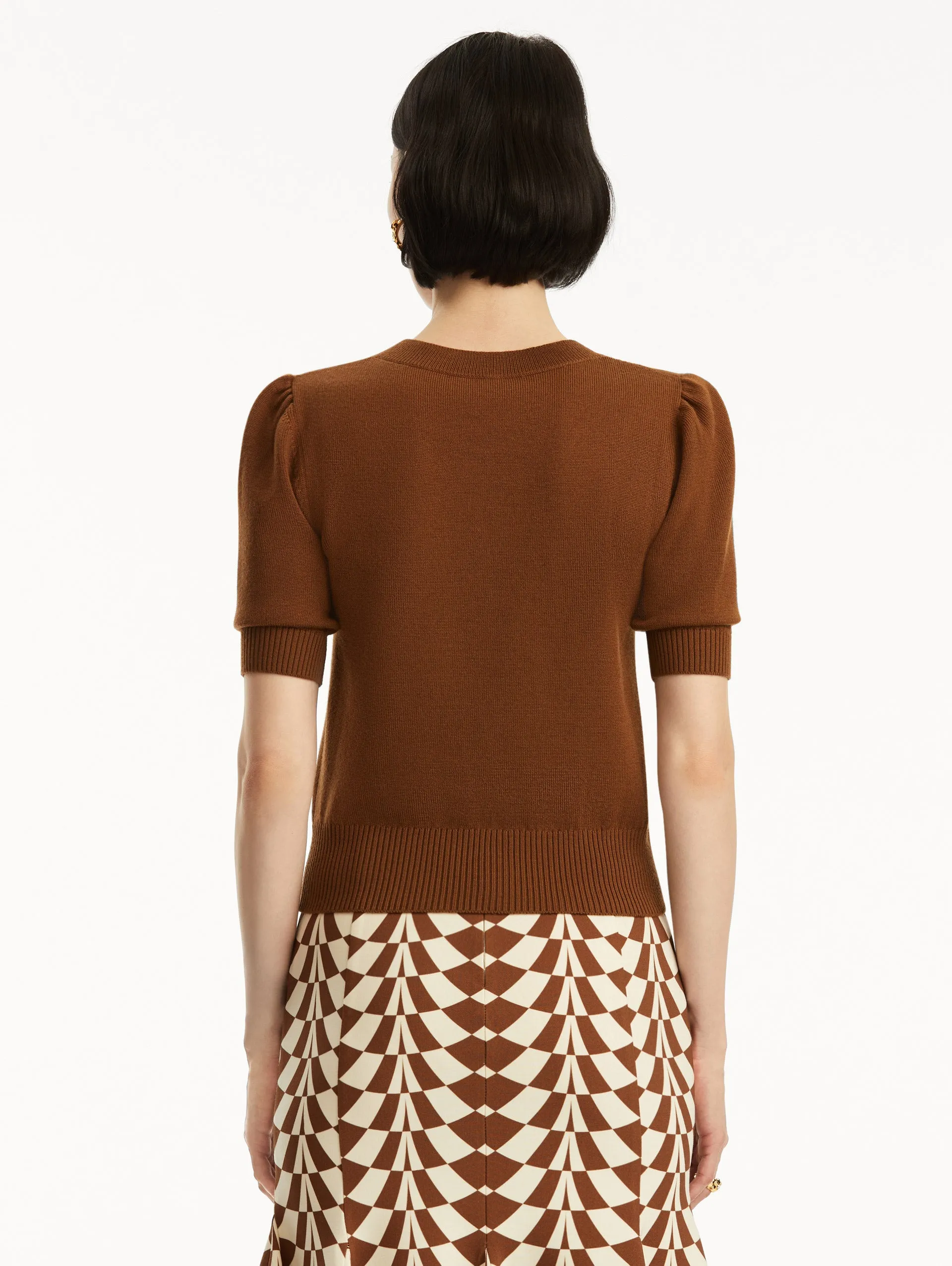 Short Sleeve Wool Pullover