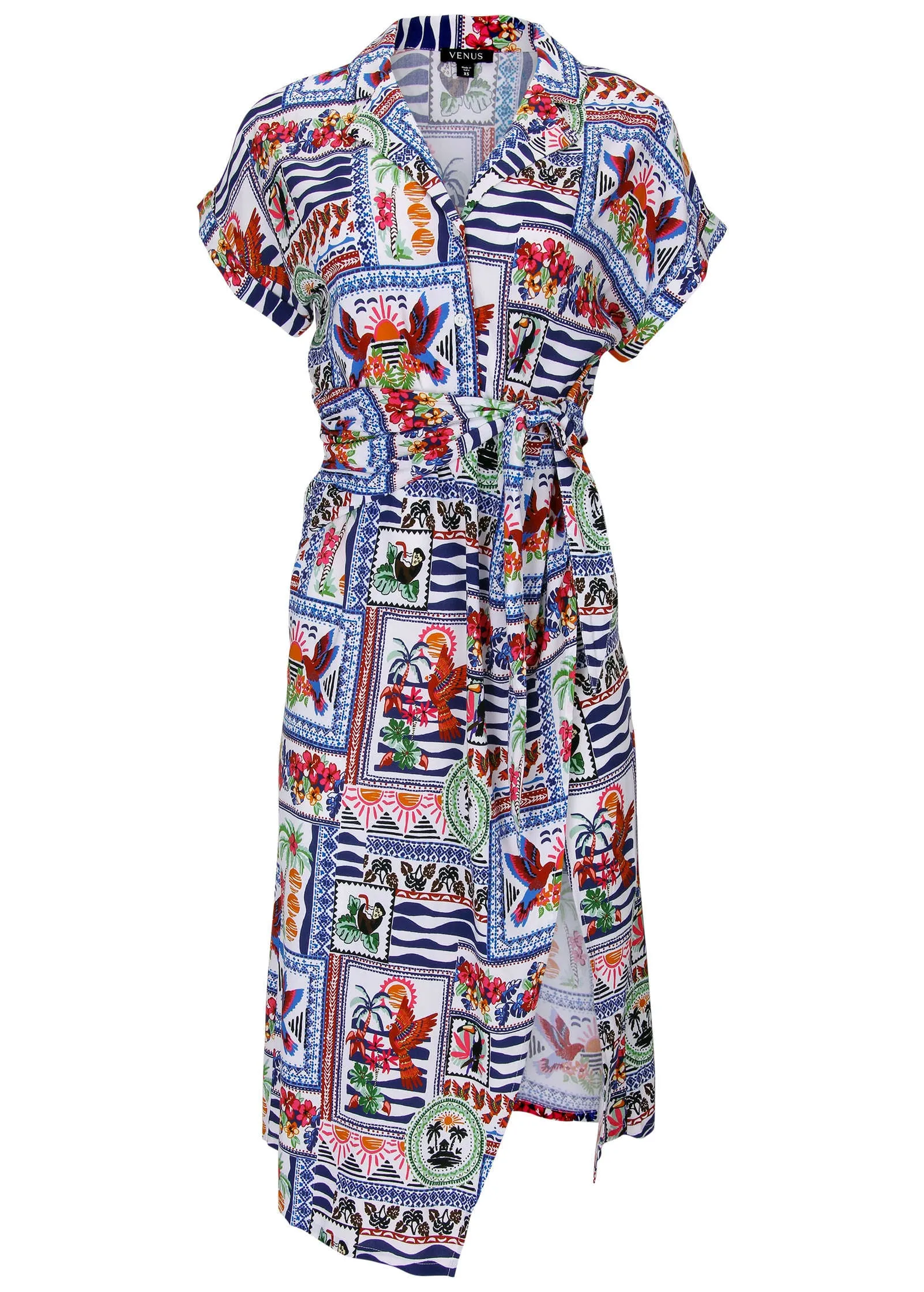 Side Tie Midi Dress - Postcard Vacay