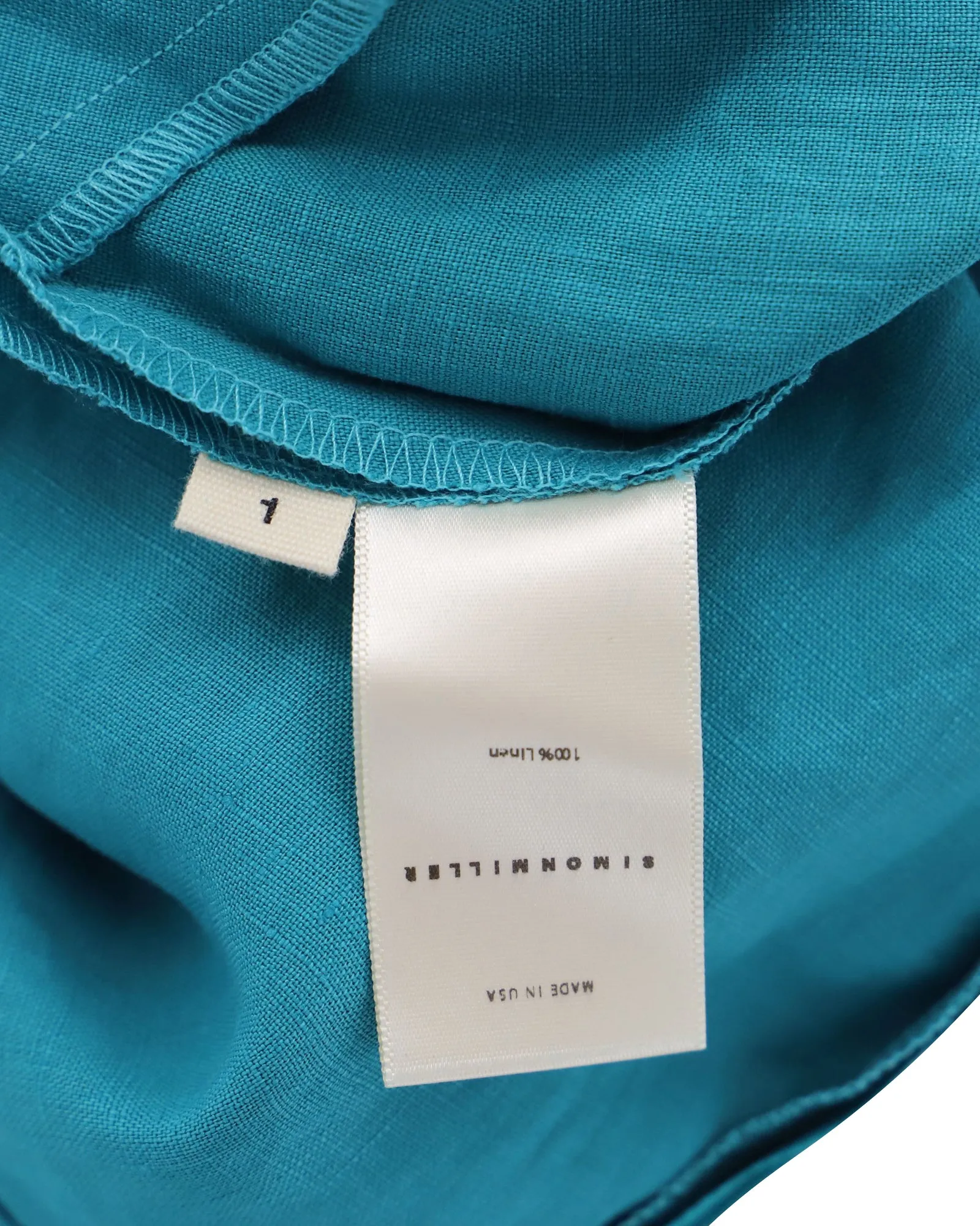 Simon Miller Midi Skirt in Teal Linen