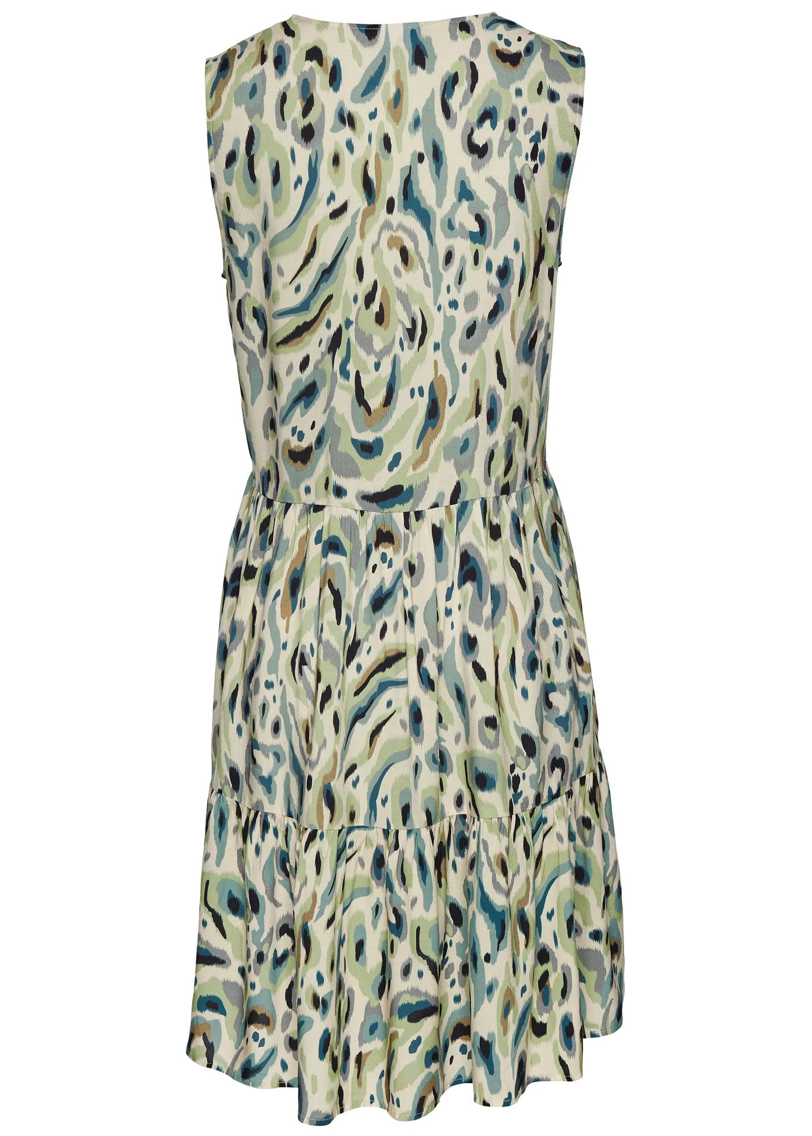 Sleeveless Printed Mini - Sand Multi