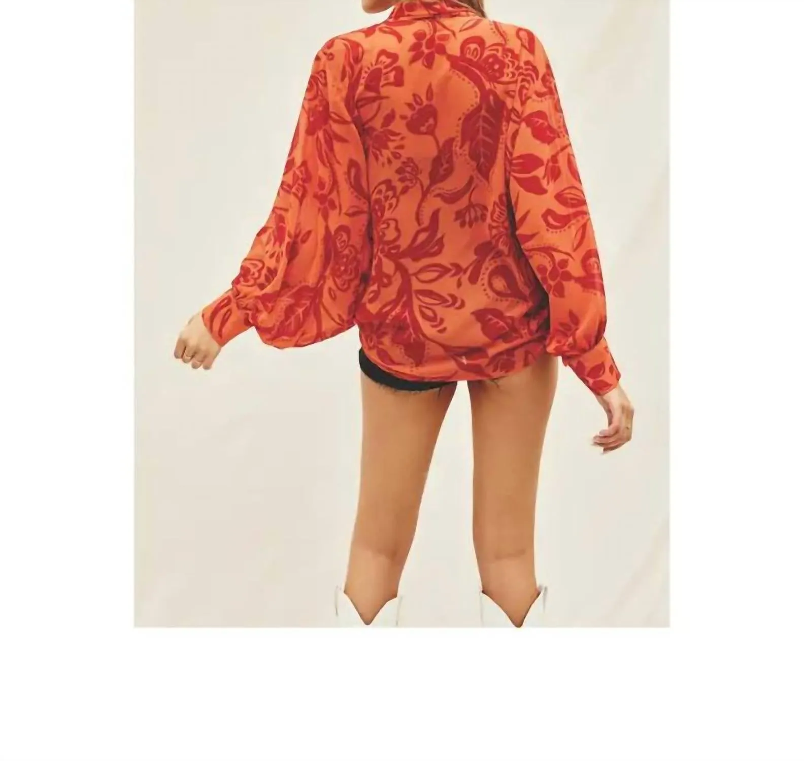 Smell The Roses Kimono In Orange
