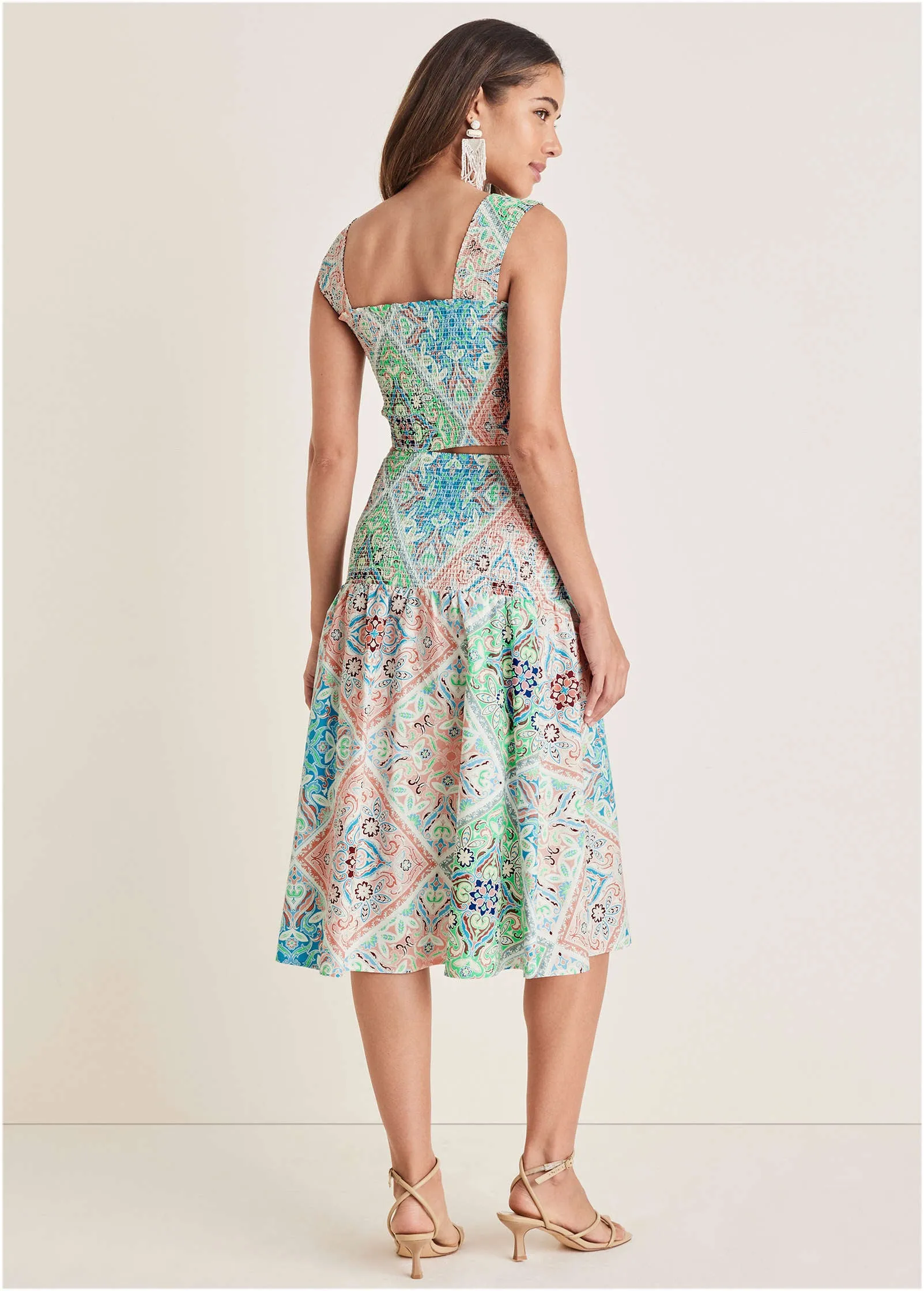 Smocked Two-Piece Set - Boho Tile