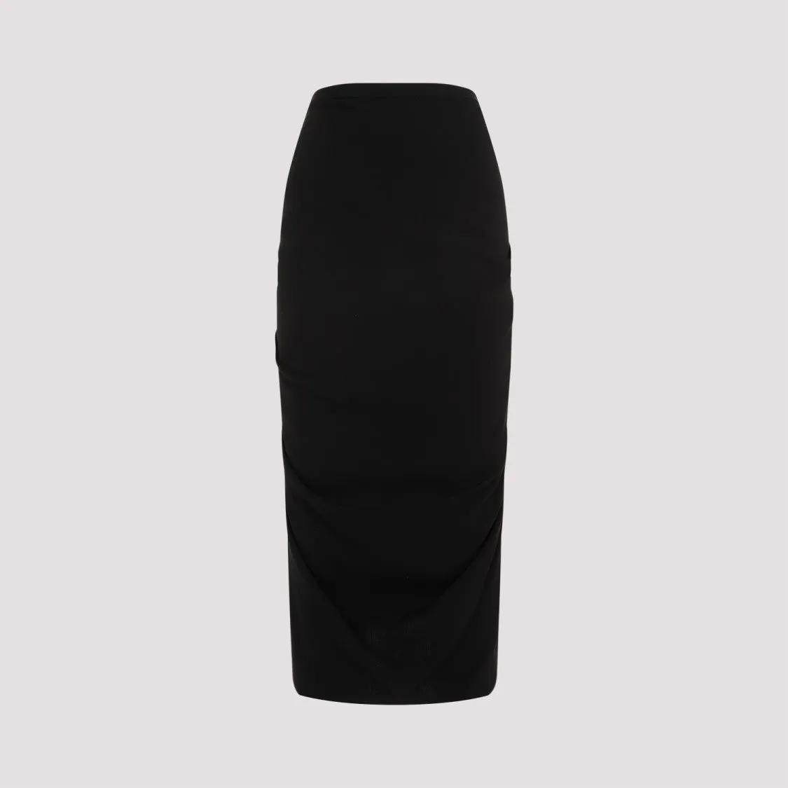 Sonata Black Wool Midi Skirt