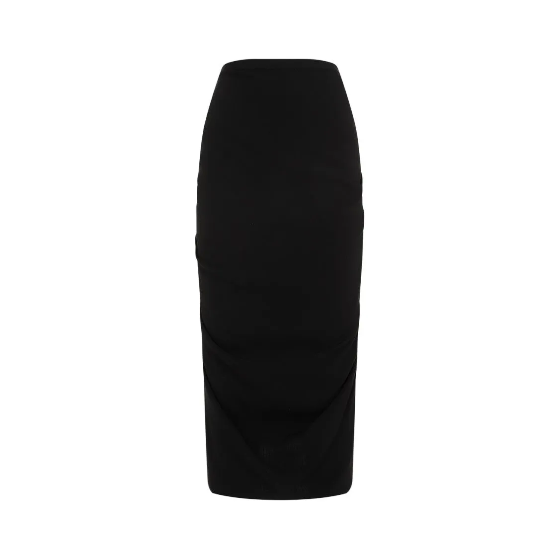 Sonata Black Wool Midi Skirt