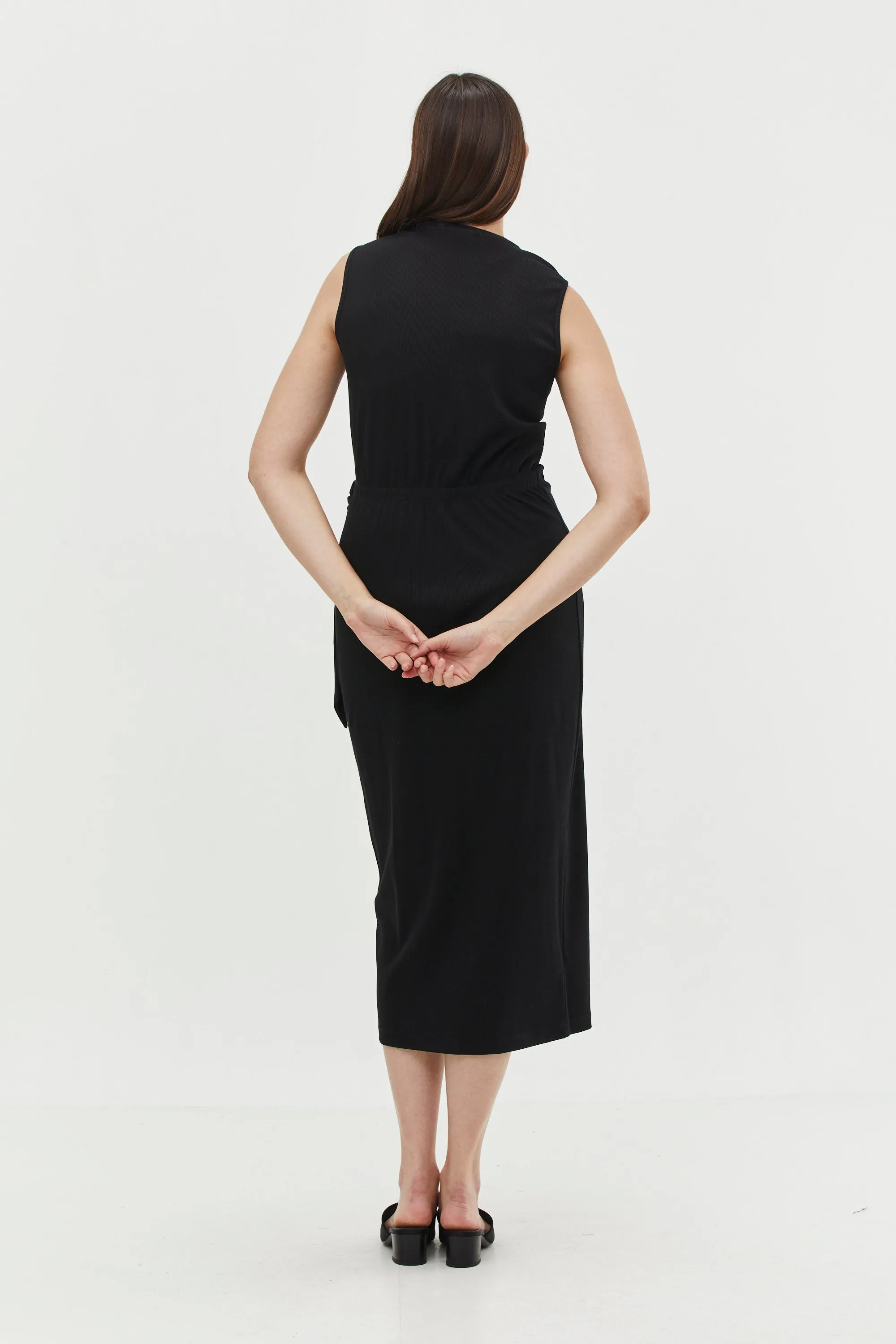 Sophie Rib Dress Black