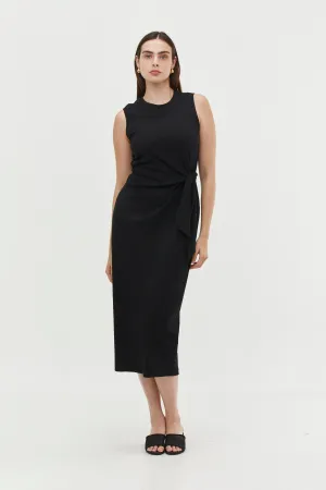 Sophie Rib Dress Black