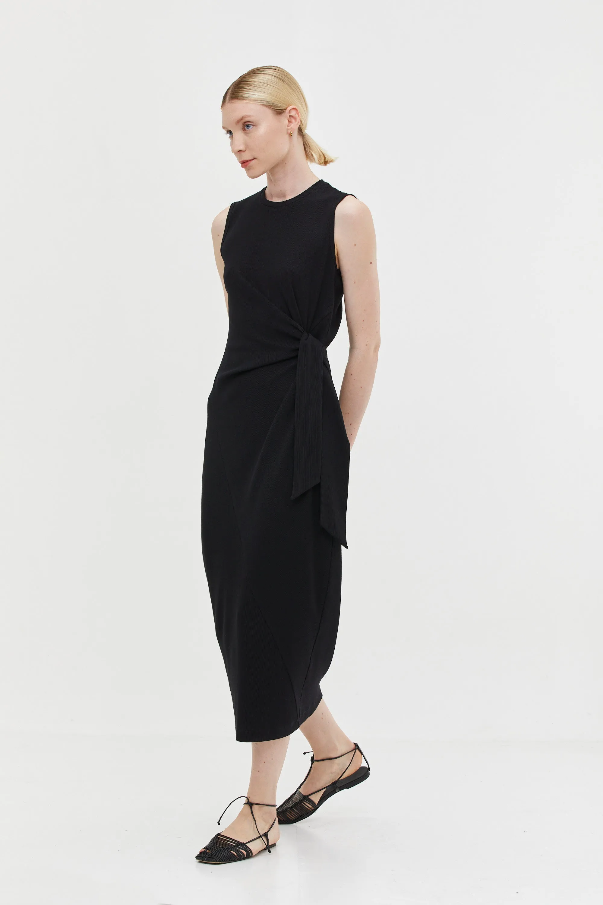 Sophie Rib Dress Black