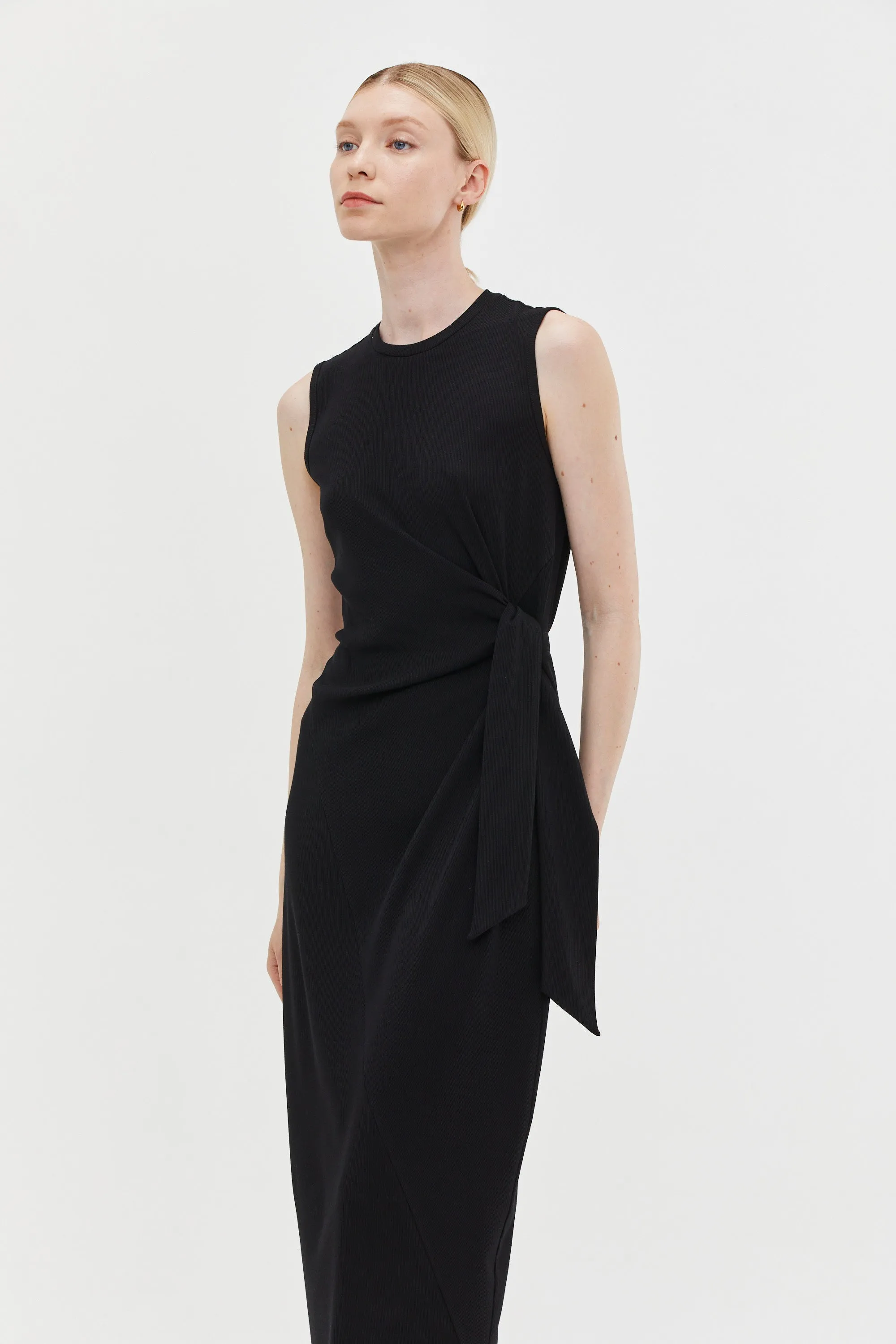 Sophie Rib Dress Black