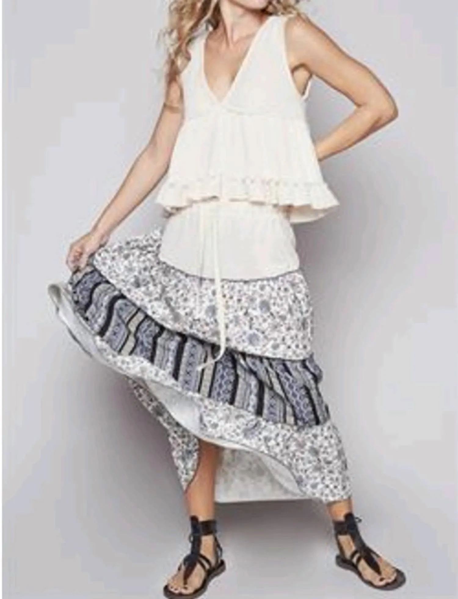 Spring Fling Skirt In Natural Multi