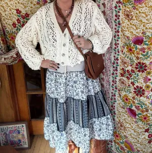 Spring Fling Skirt In Natural Multi