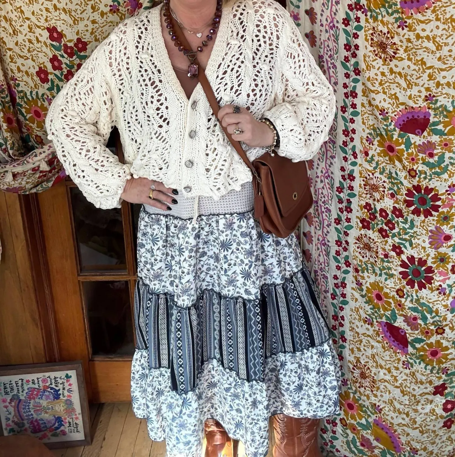 Spring Fling Skirt In Natural Multi