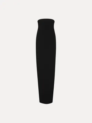 Strapless Draped Column Gown
