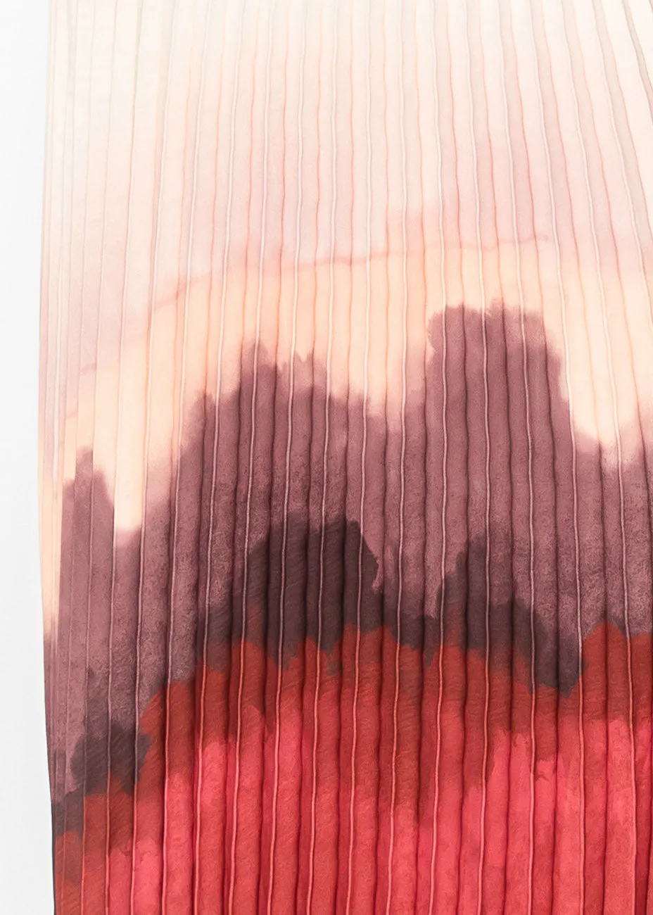 Sunset Ombre Pleated Skirt
