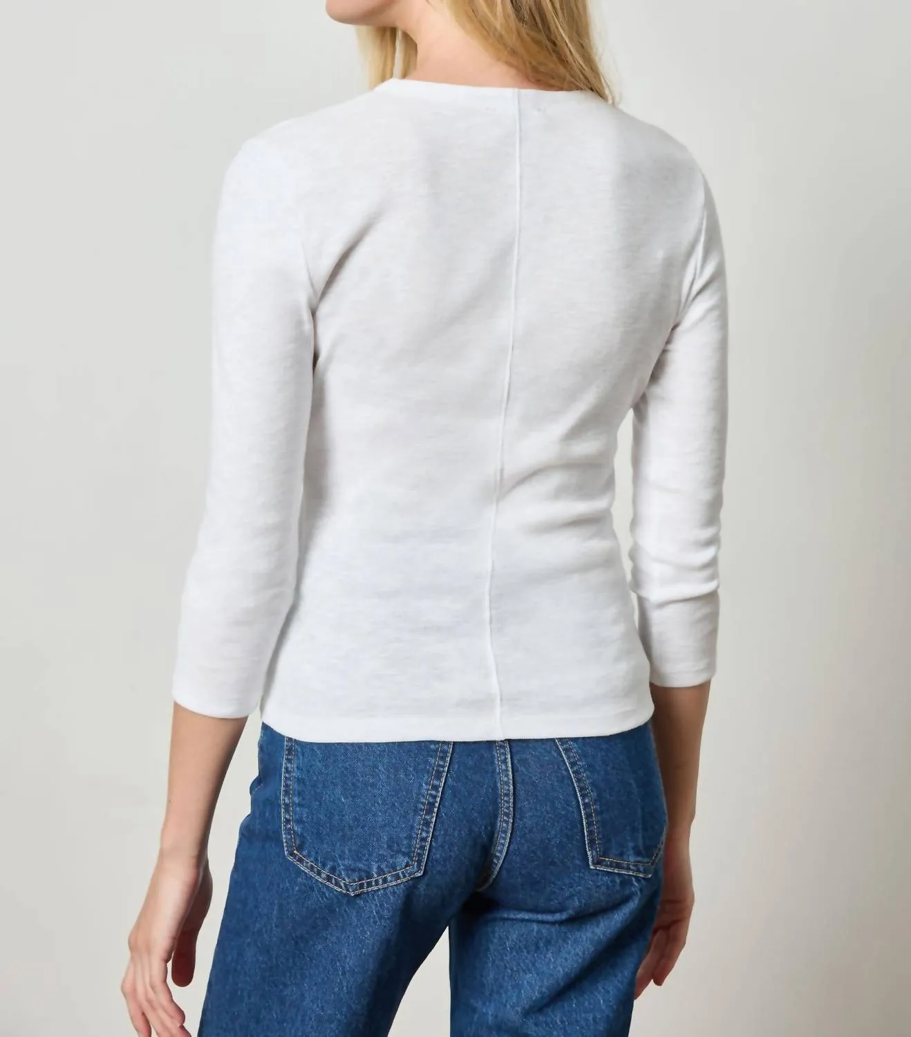 Surplice Sweater In Vintage White