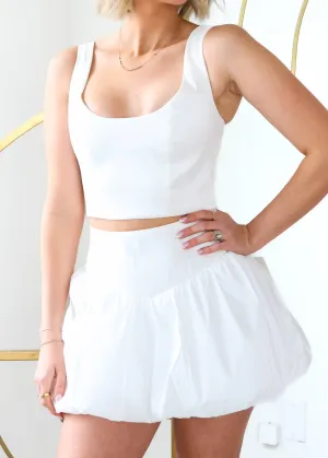 Taffeta Set In White