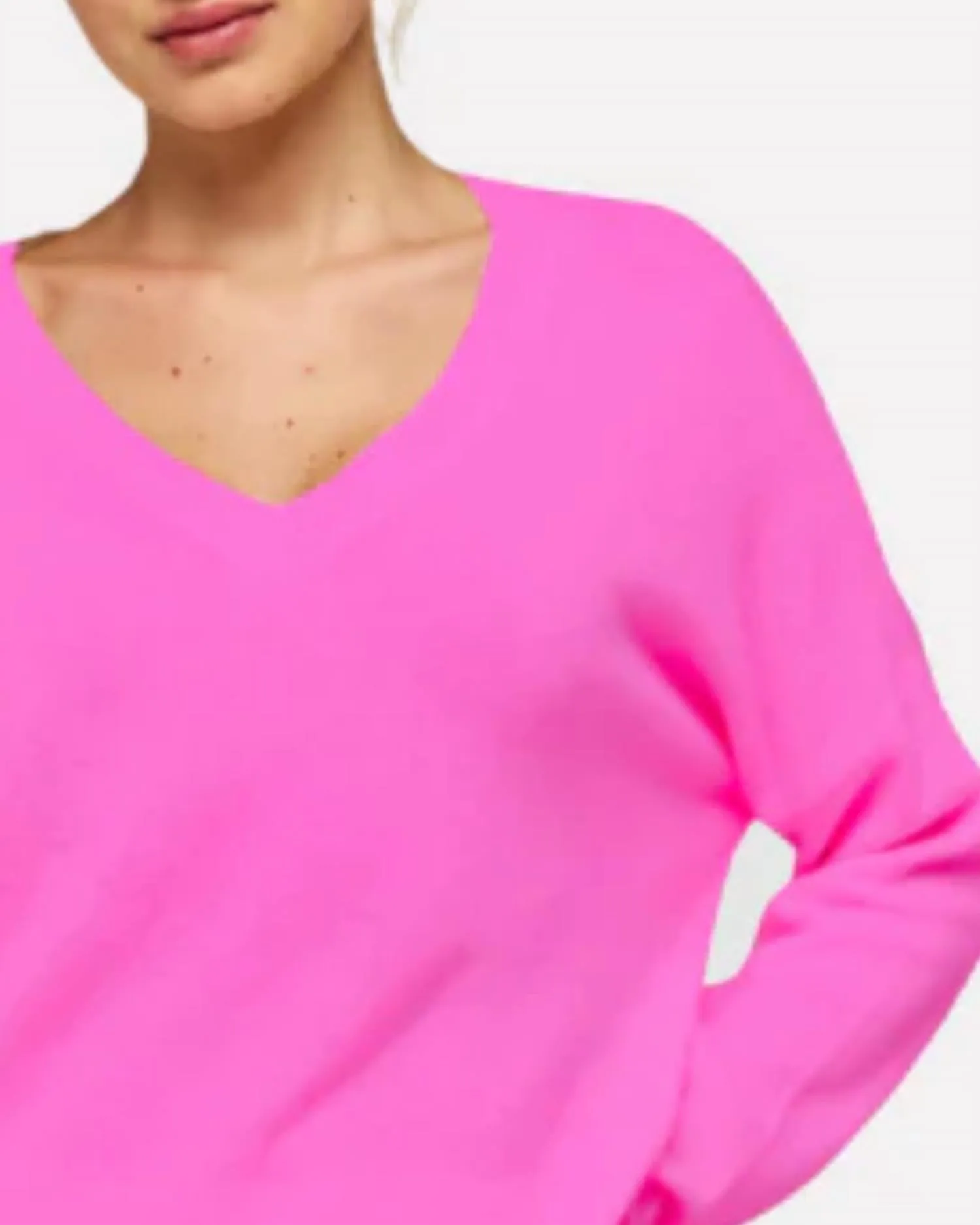 Talia V Neck In Diva Pink