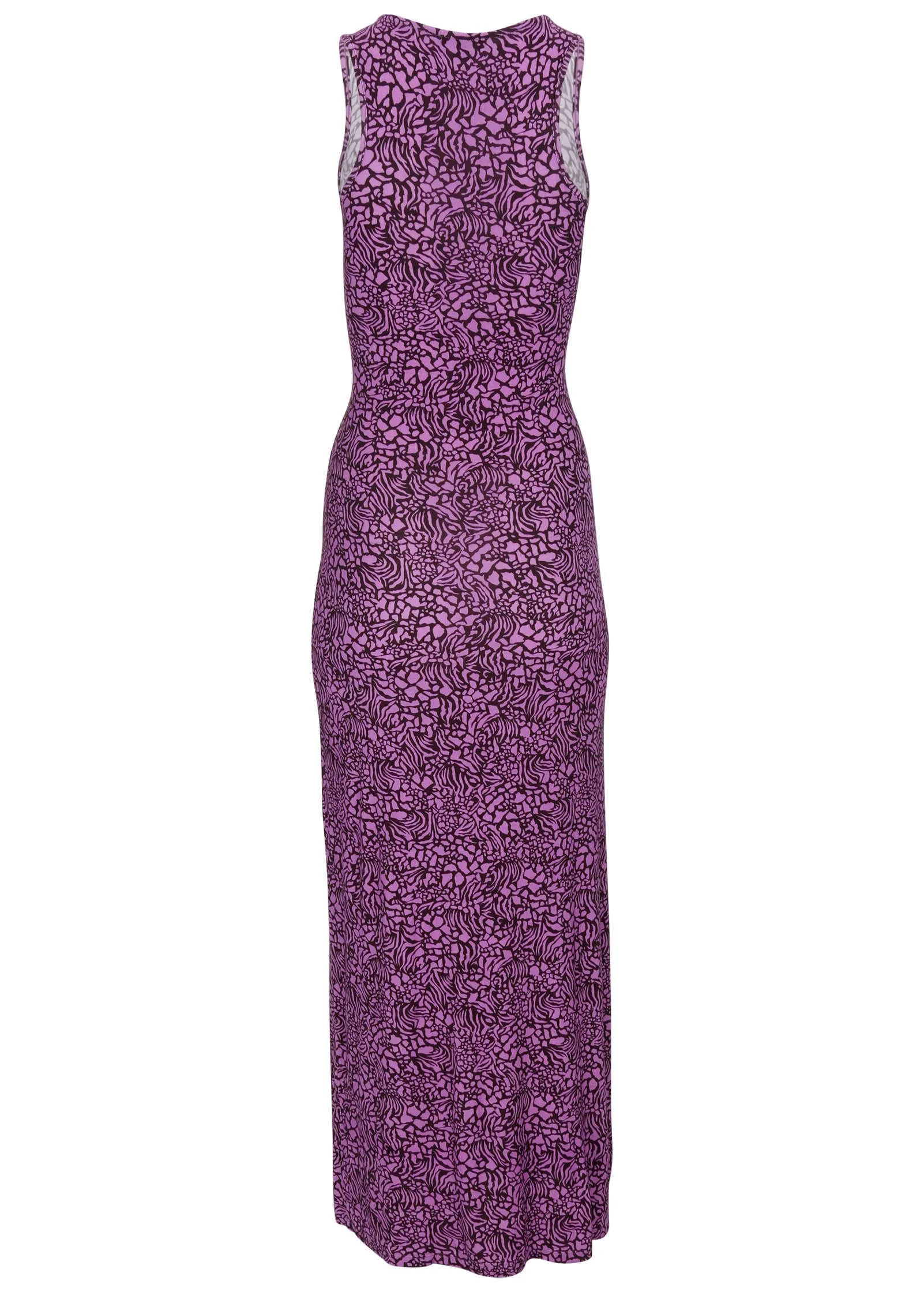 Tank Maxi Dress - Purple Abstract Animal
