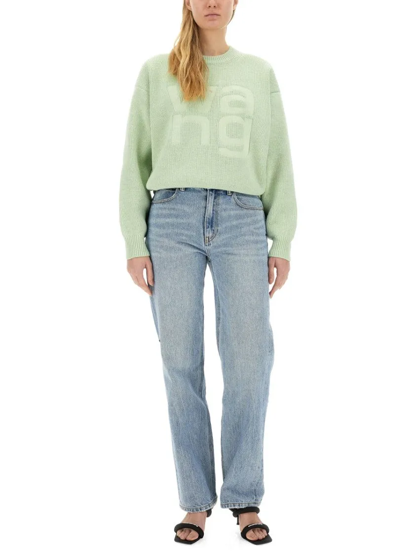 Textured Knit Jersey With Prominent Logo Design