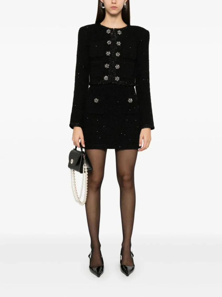 Textured Knit Mini Skirt