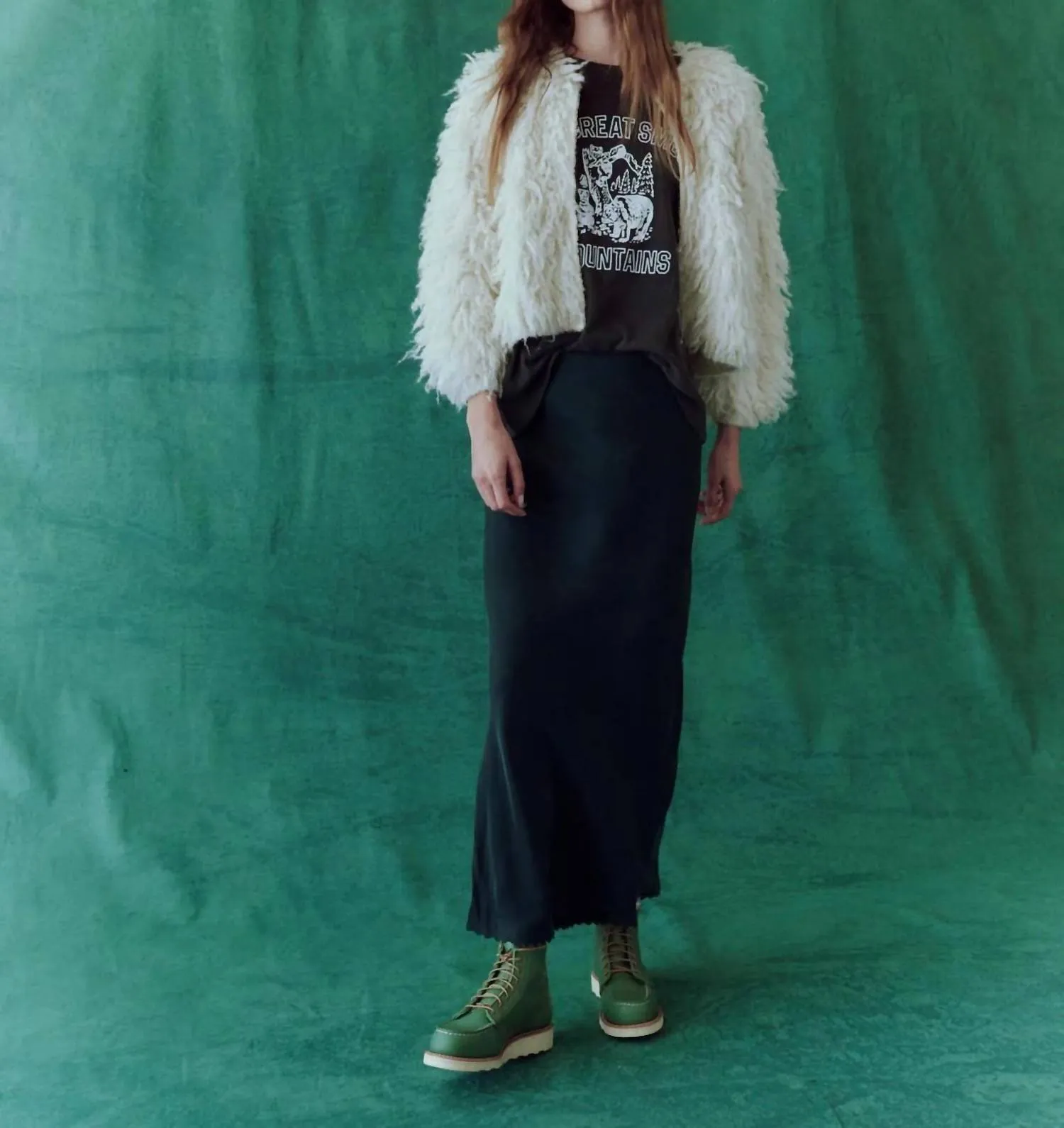 The Seabank Maxi Skirt In Winter Pine