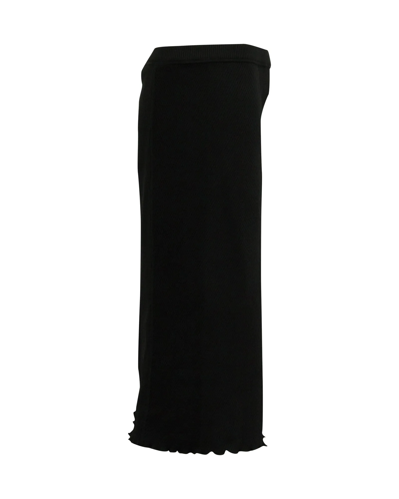 Theory Knit Midi Skirt in Black Polyamide