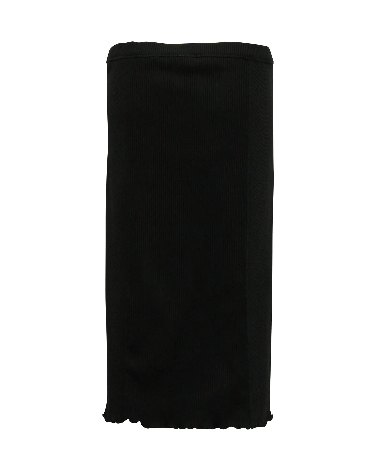 Theory Knit Midi Skirt in Black Polyamide