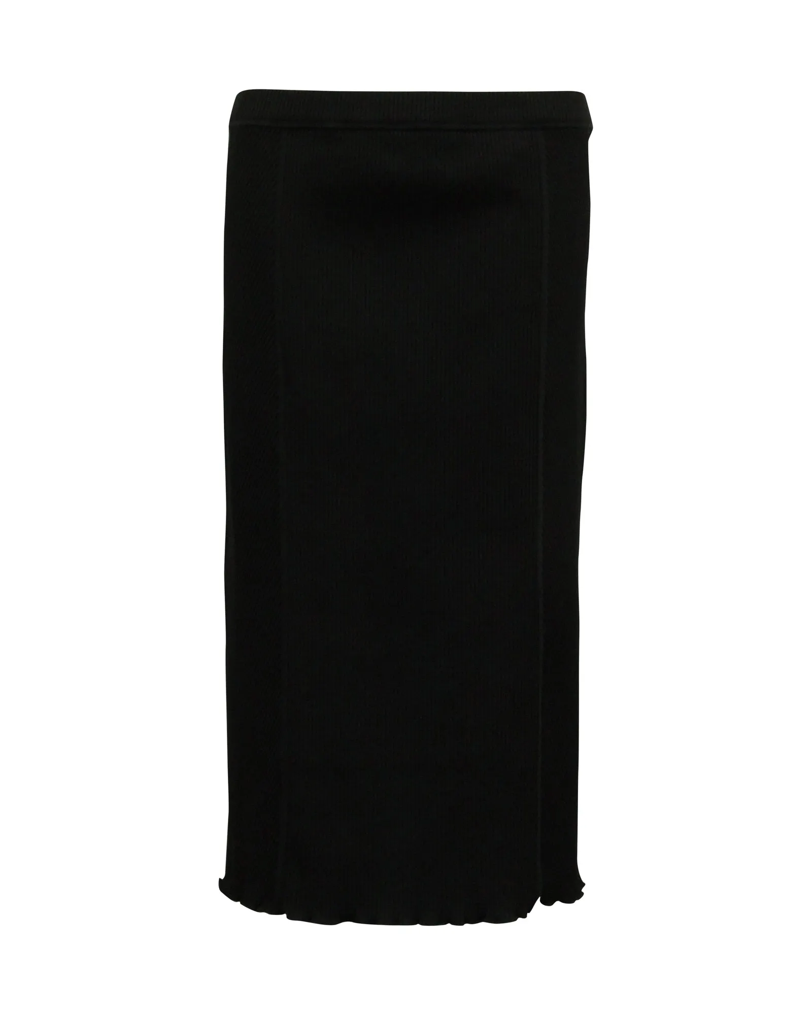 Theory Knit Midi Skirt in Black Polyamide