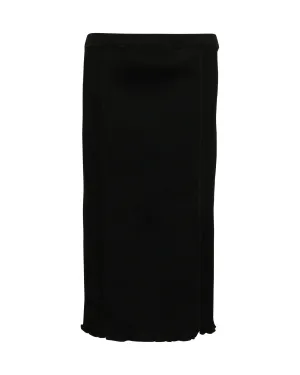 Theory Knit Midi Skirt in Black Polyamide