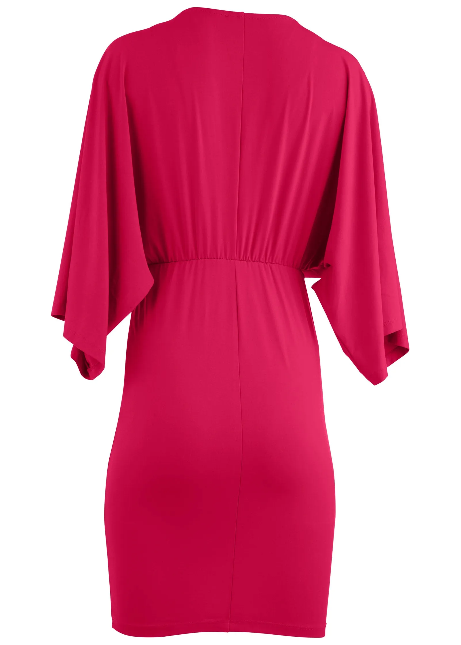 Tie Front Dress - Dark Pink