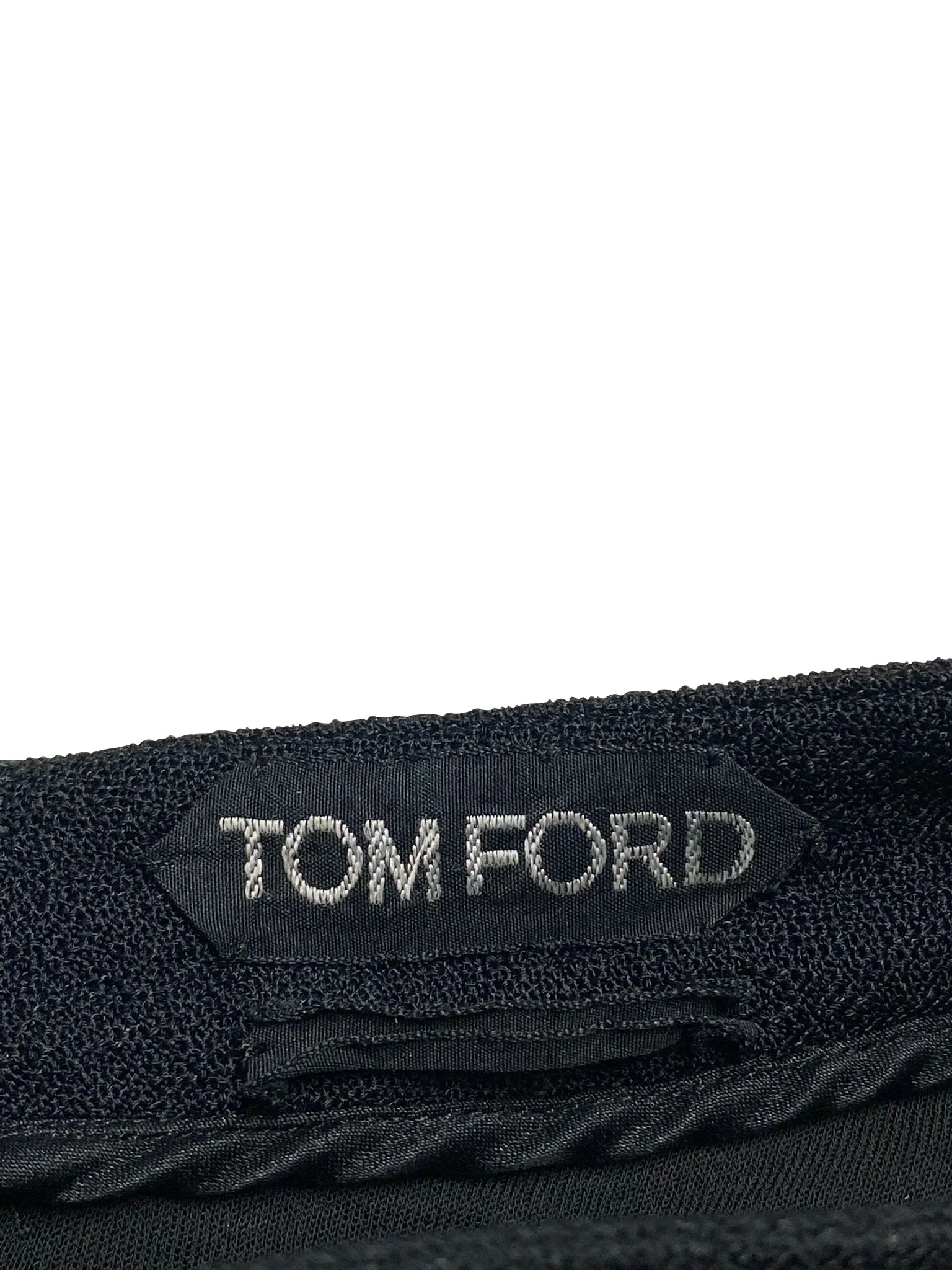 Tom Ford Pop Art Bead Embellished Midi Skirt in Black Polyamide