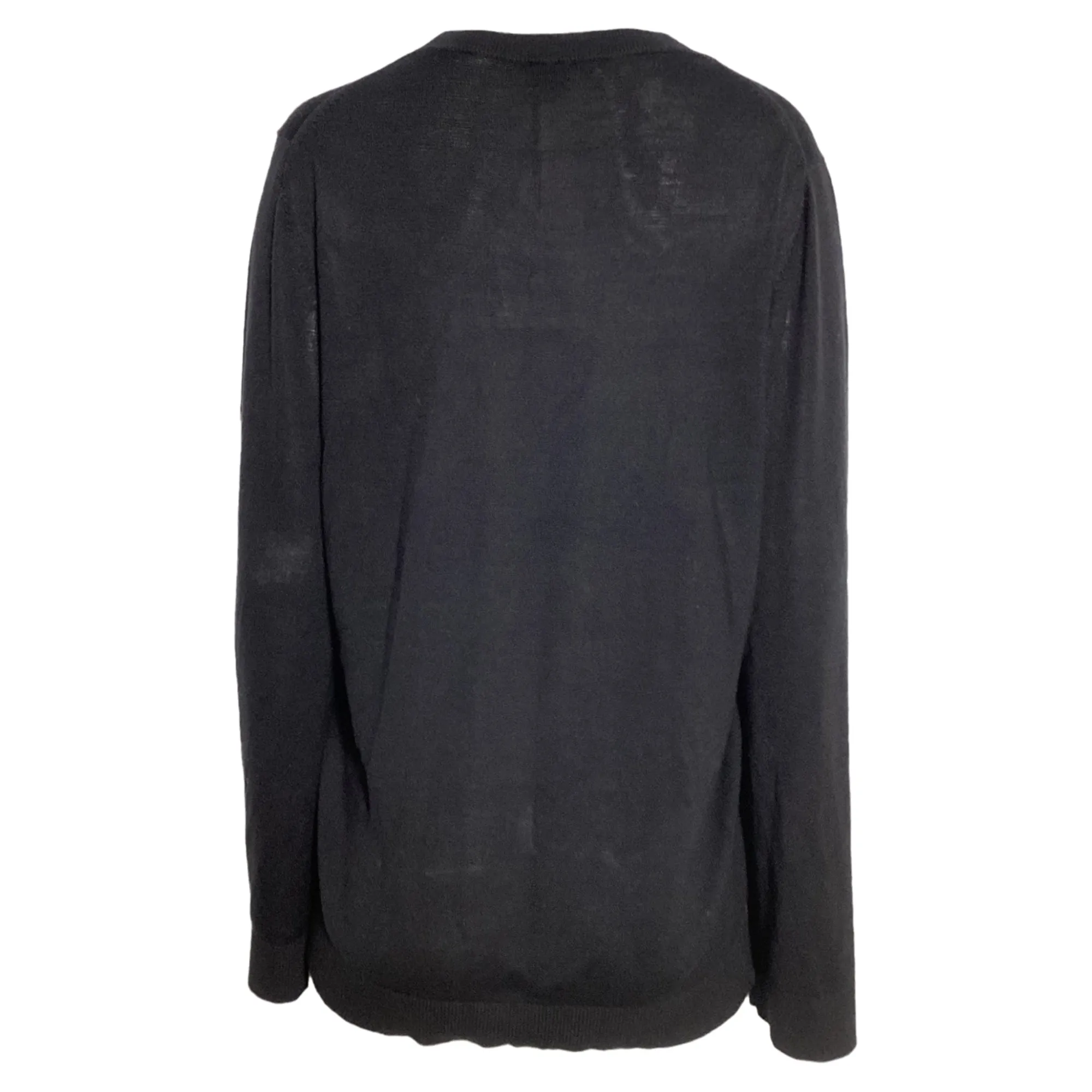 Totme Crewneck Knit Sweater in Black Silk