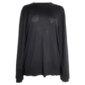 Totme Crewneck Knit Sweater in Black Silk