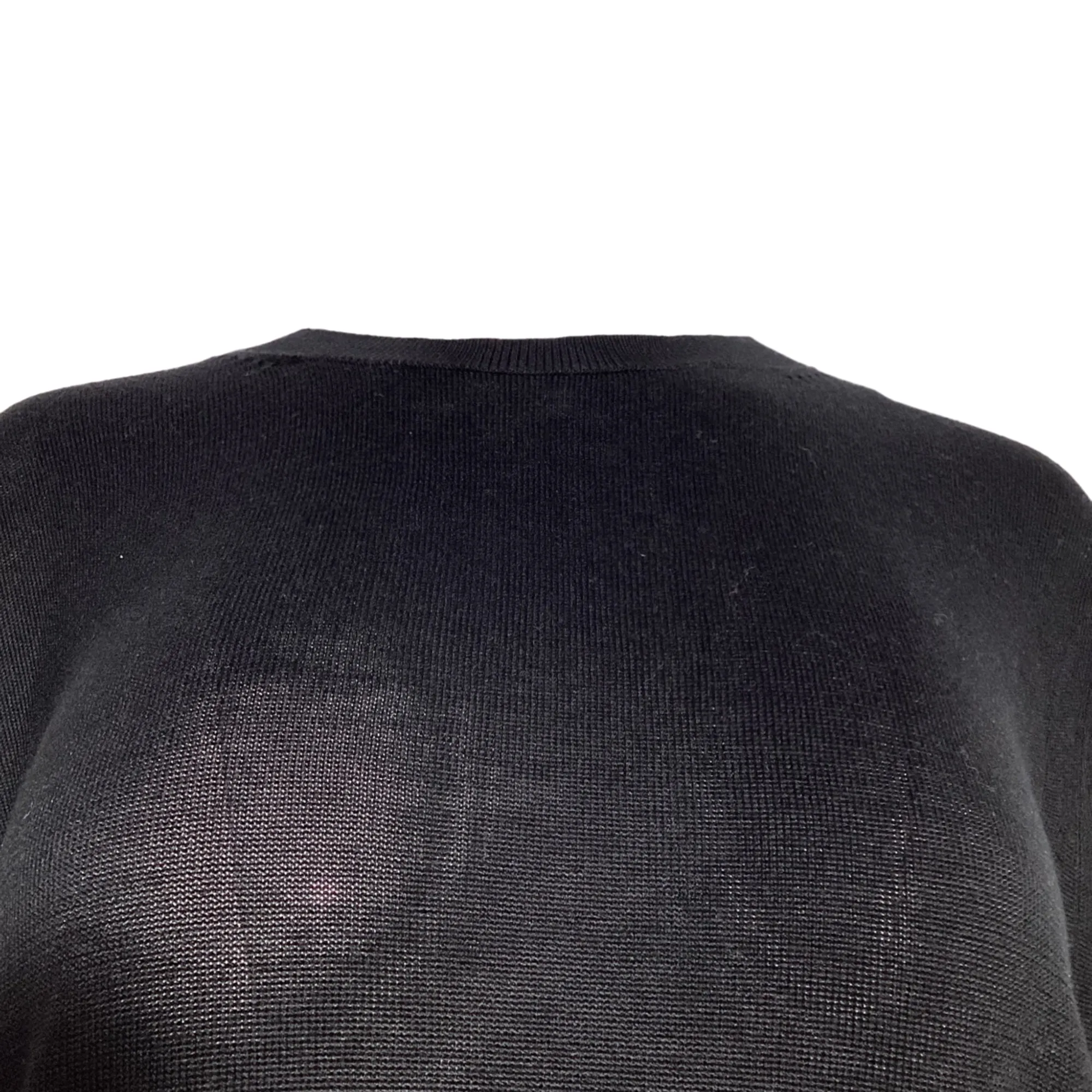 Totme Crewneck Knit Sweater in Black Silk