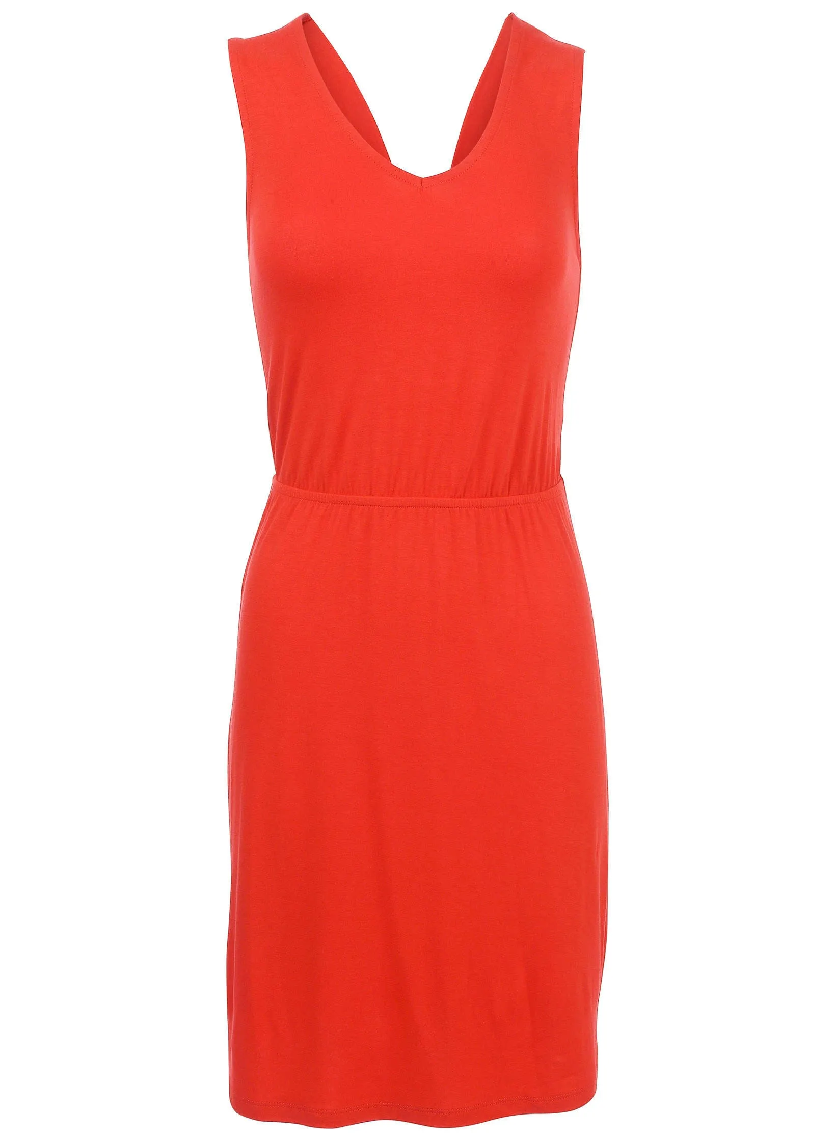 Twist Back Mini Dress - Red