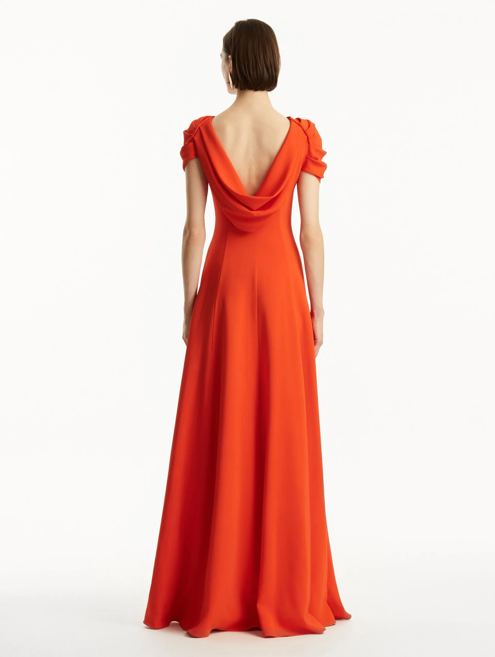 Twist-Detailed Cady Gown