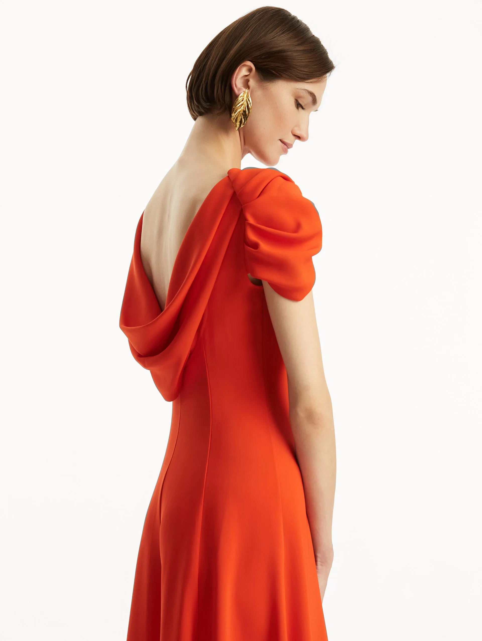 Twist-Detailed Cady Gown
