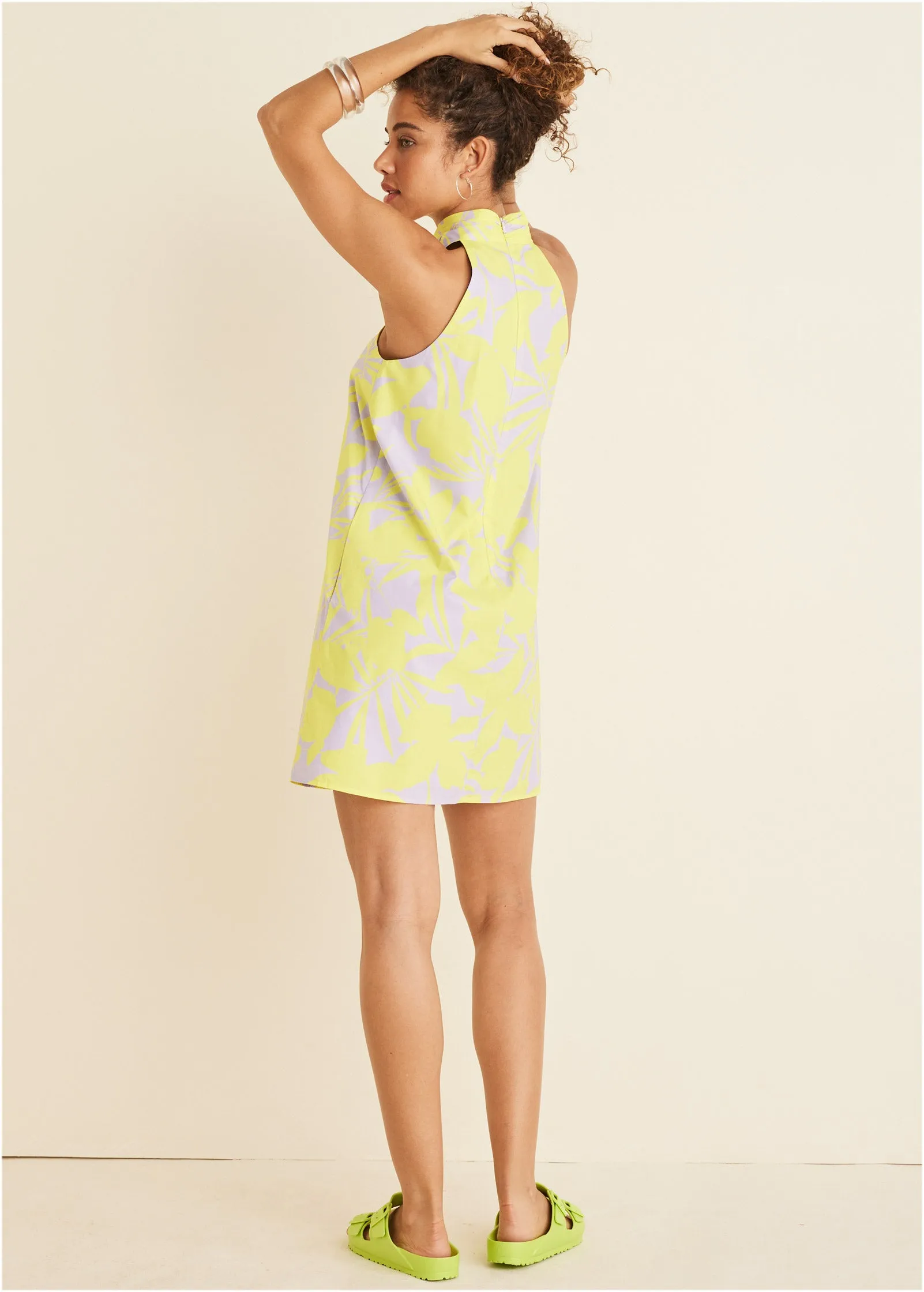Twist Halter Dress - Exotic Shadow Floral