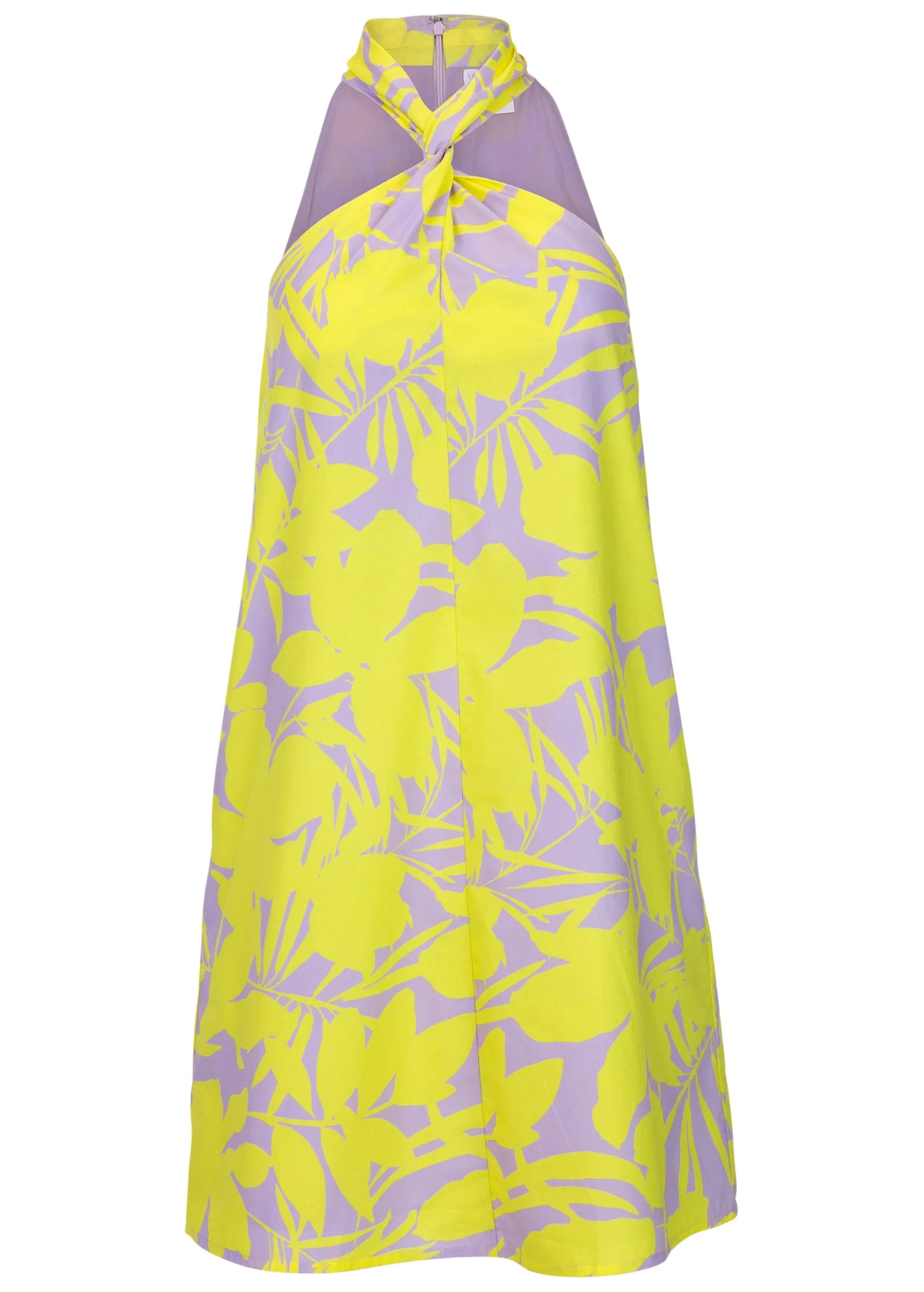 Twist Halter Dress - Exotic Shadow Floral