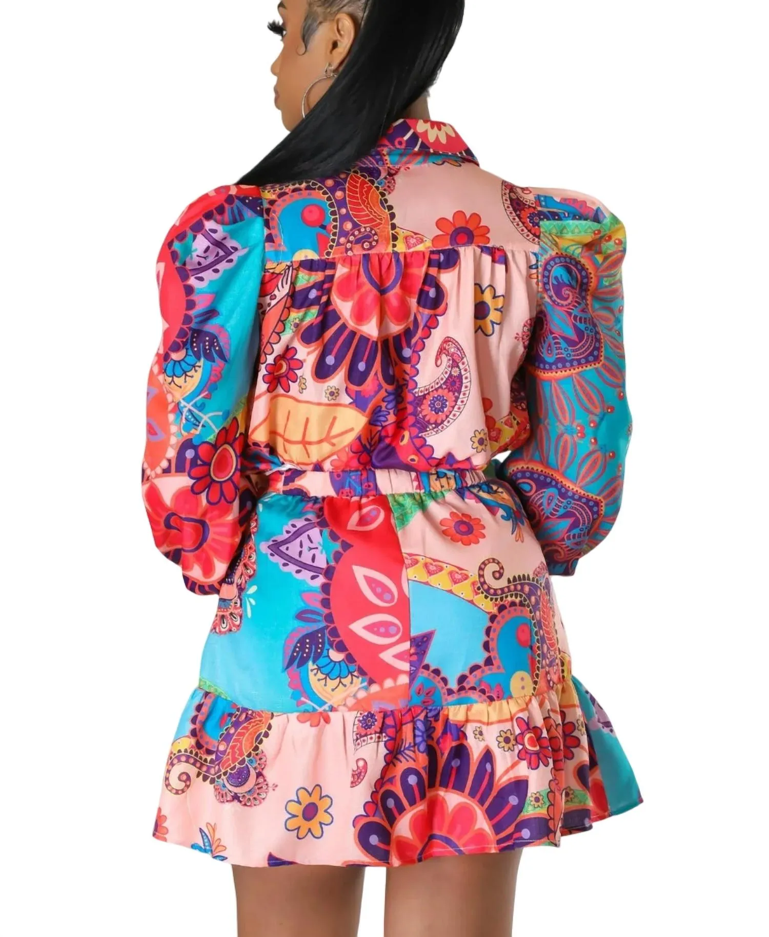 Two Piece Skirt Set In Multi