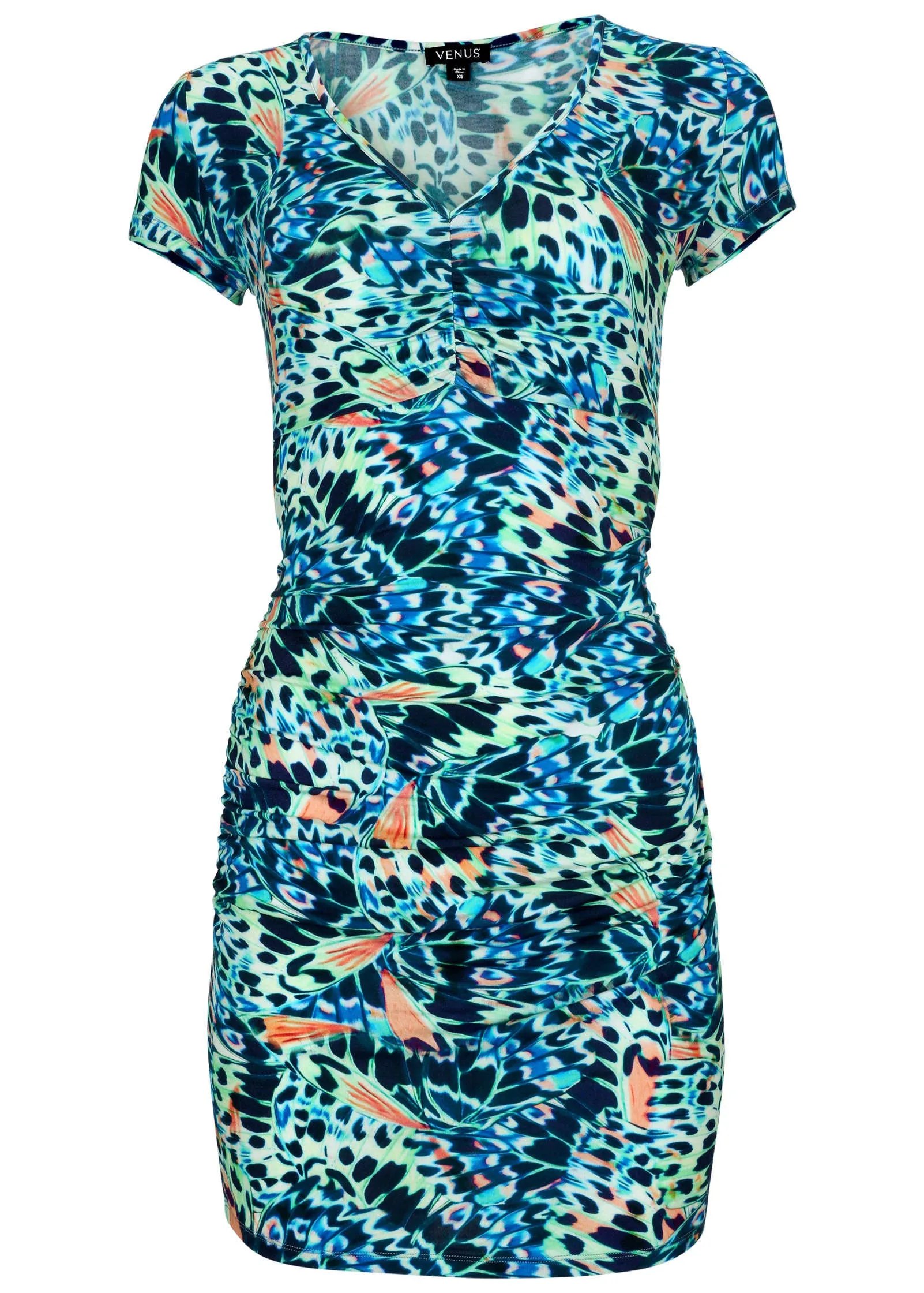 V-Neck Mini Dress - Parisian Monarch
