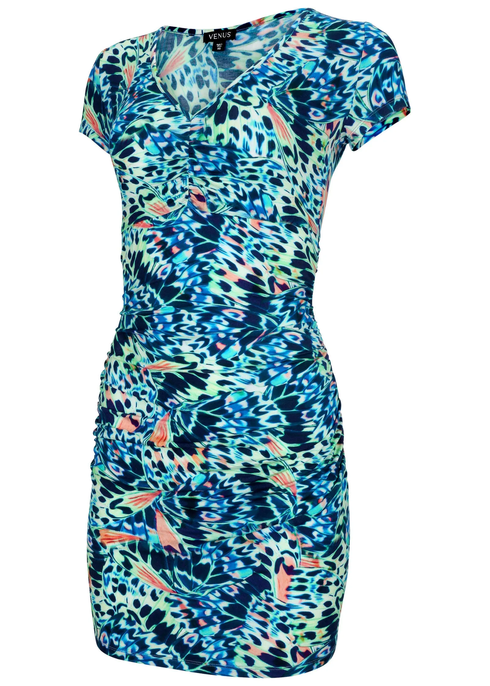 V-Neck Mini Dress - Parisian Monarch