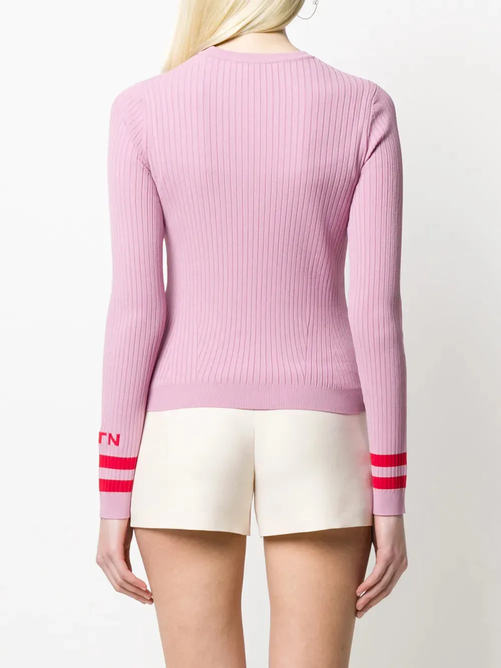 Valentino Ribbed Crewneck Vltn Jumper
