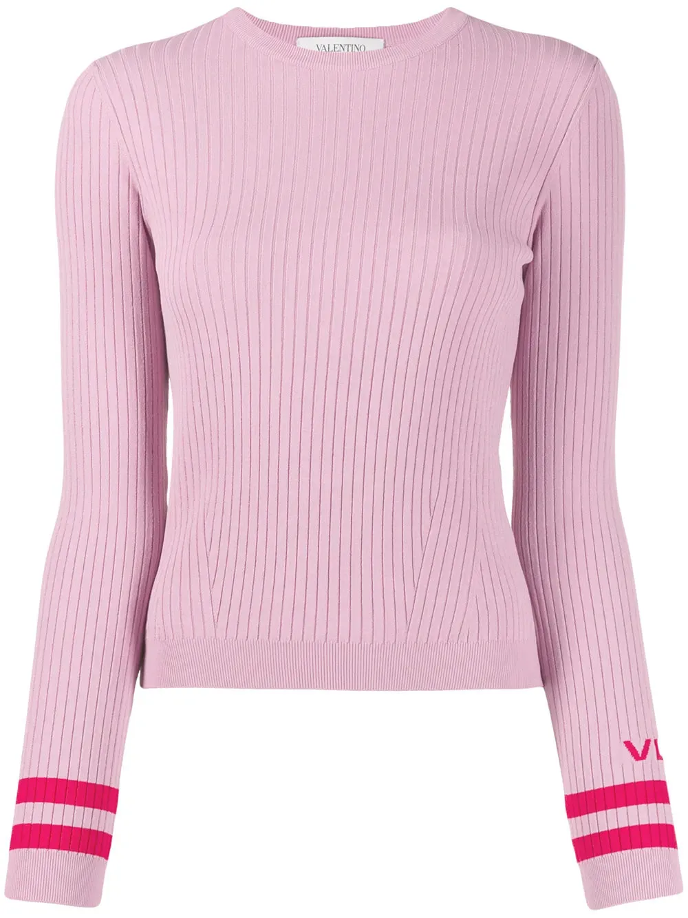 Valentino Ribbed Crewneck Vltn Jumper