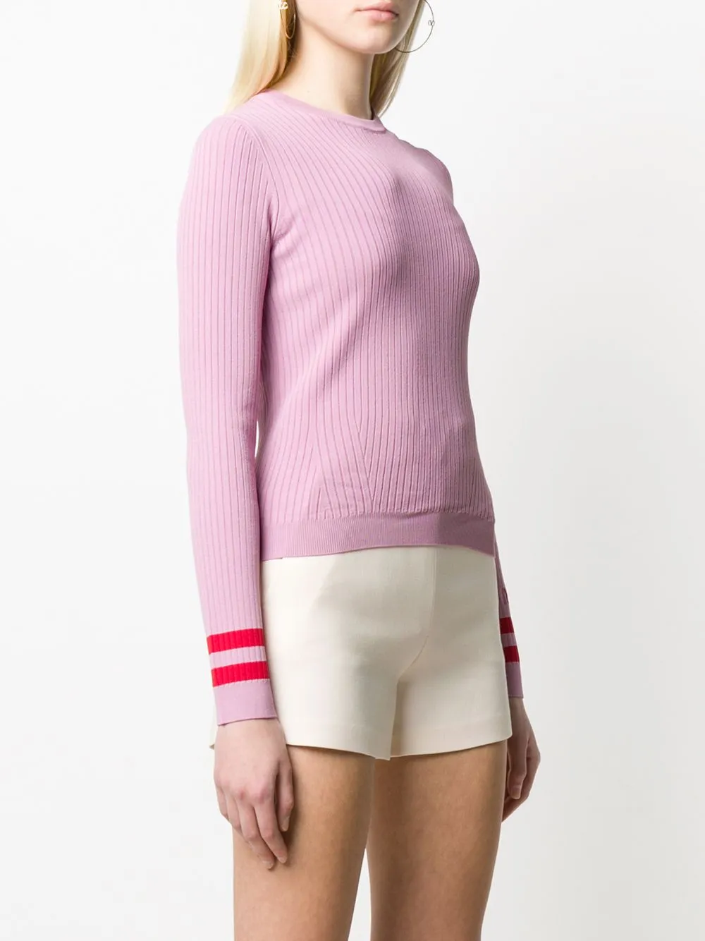 Valentino Ribbed Crewneck Vltn Jumper