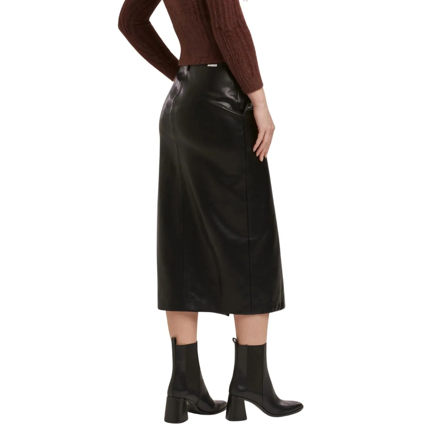 Vegan Leather Sia Skirt In Black