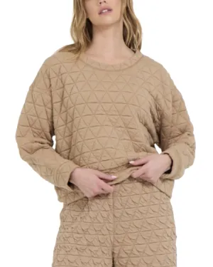 Vintage Havana Quilted Crewneck Top