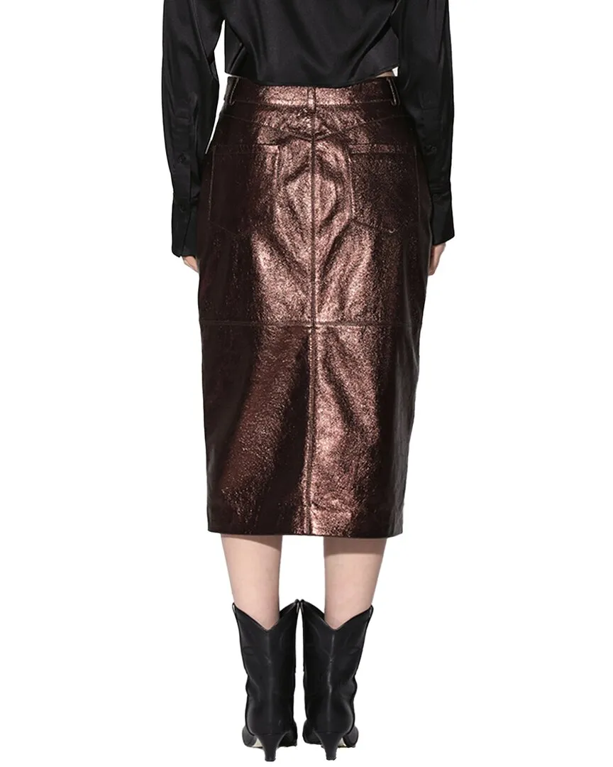 Walter Baker Glynice Leather Midi Skirt