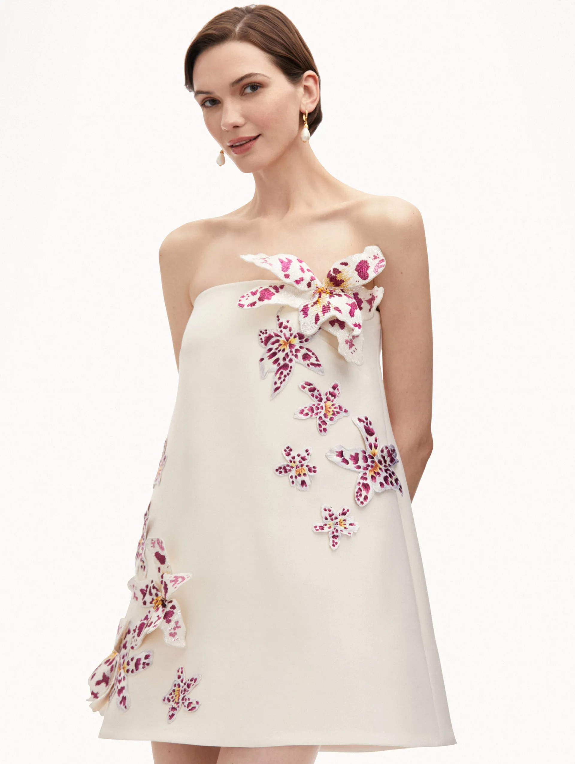 Watercolor Orchid Cocktail Dress